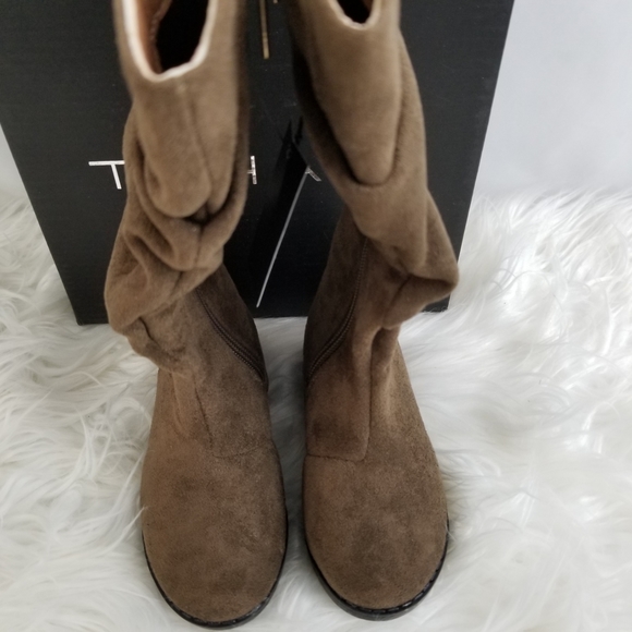 Tahari Askot Brown Rouched Boots Toddler Girl 5 - Picture 6 of 7